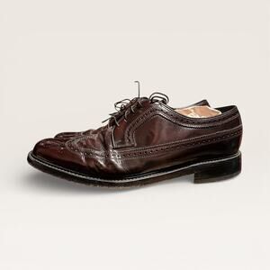 Vintage Wing Tip “The Imperial” by FLORSHEIM Shell Cordovan Budapester Men's 9